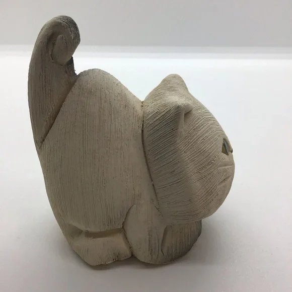 Vtg Artesania Rinconada Cat Kitten Feline Figurine Handmade Retired Uruguay - Picture 3 of 9